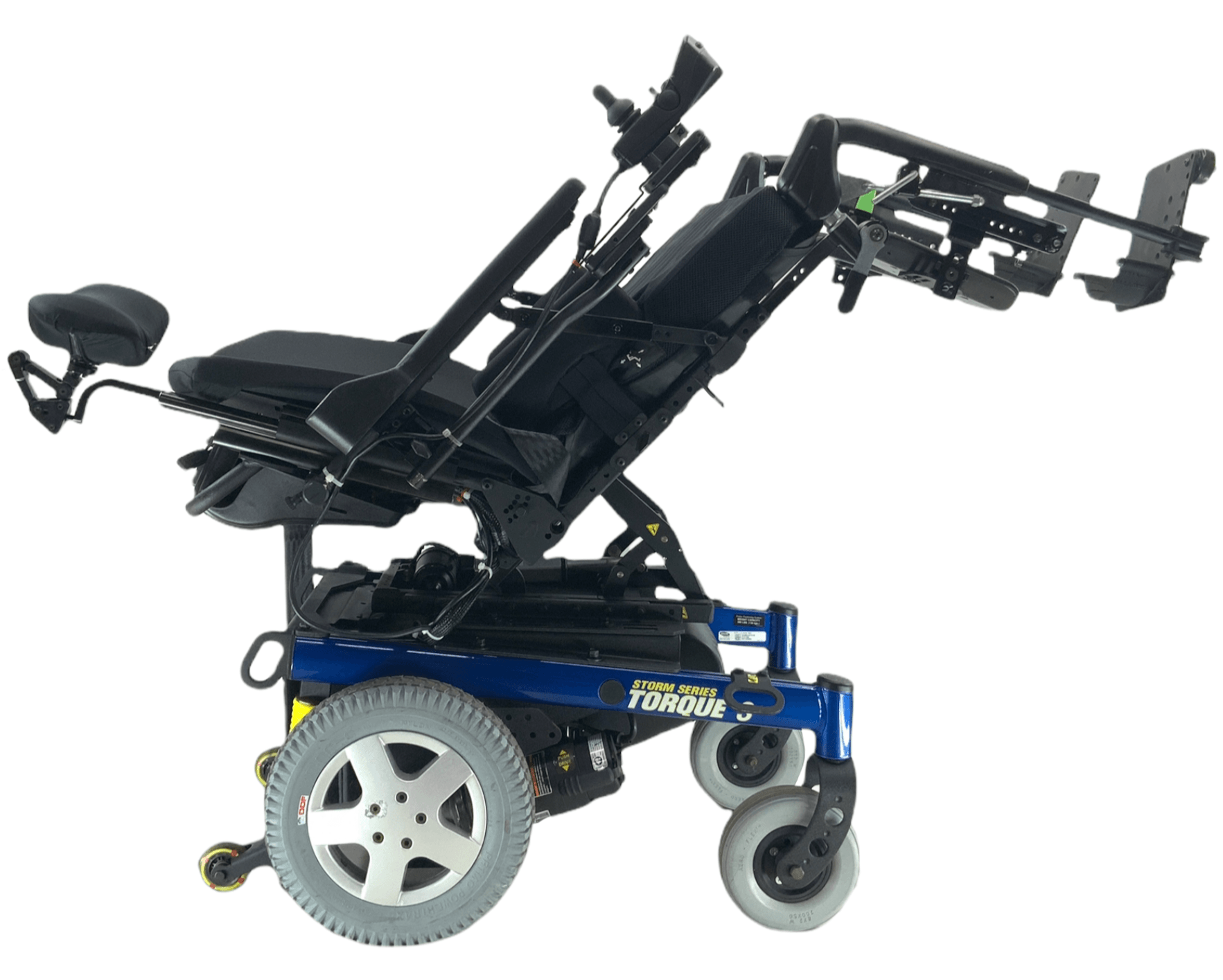 Like New Invacare Storm Series Torque 3 Rehab Power Wheelchair | 22 x 19 Inch Seat | Tilt & Recline Functions | Mobility Aid for Home & Outdoor Use
