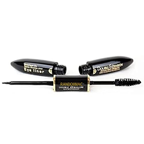 Waterproof 2-in-1 Eyeliner & Mascara Combo by Random-Mac | Long-Lasting Smudge-Proof Makeup for Day & Night Wear