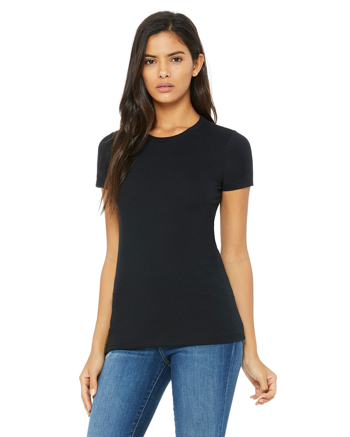 Bella + Canvas 6004 Women's Slim Fit V-Neck Short Sleeve T-Shirt - Soft Cotton Blend Tee for Casual Wear, Workout & Layering