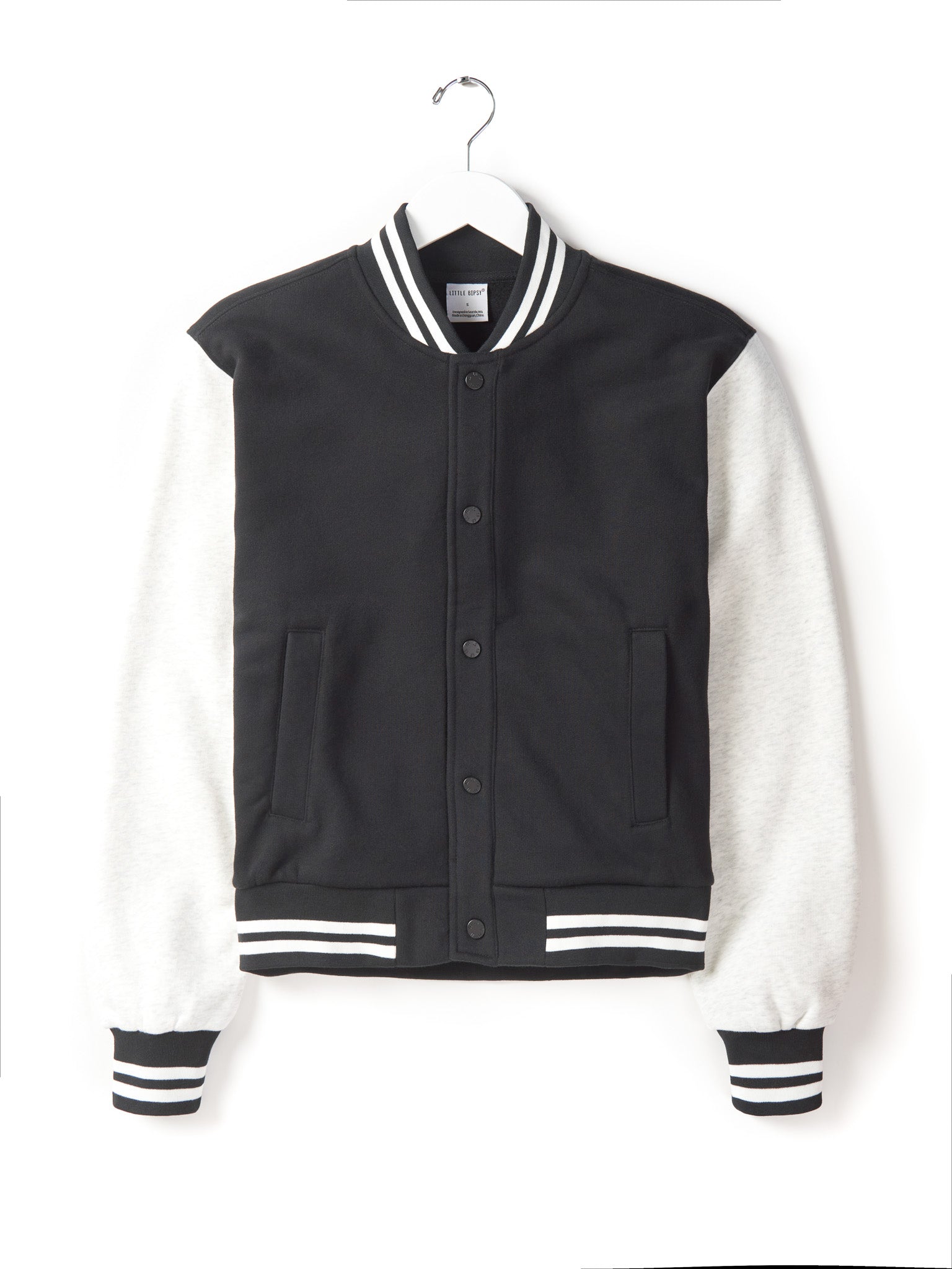 Stylish Black Adult Varsity Jacket for Men & Women - Perfect for Casual Wear, Sports Events & Street Fashion