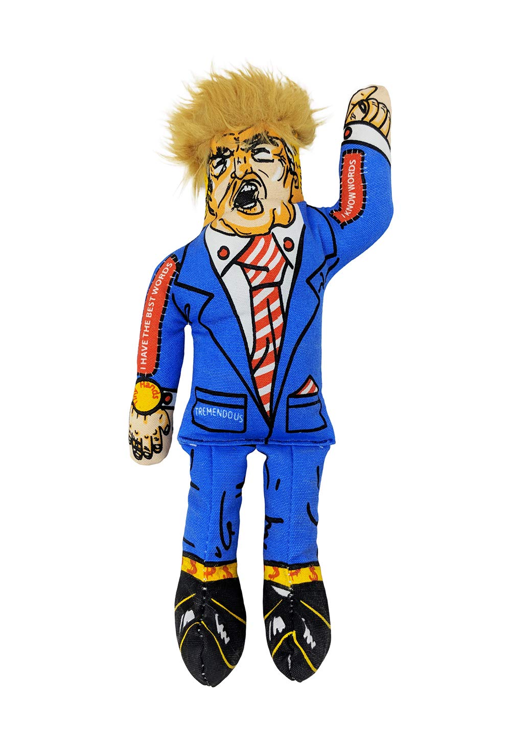 Altay Best Dog Chew Toy - Durable Squeaky Donald Trump Plush with Storage Bag | Fun Interactive Play for Small & Medium Dogs | Perfect for Teething, Fetch & Cuddle Time