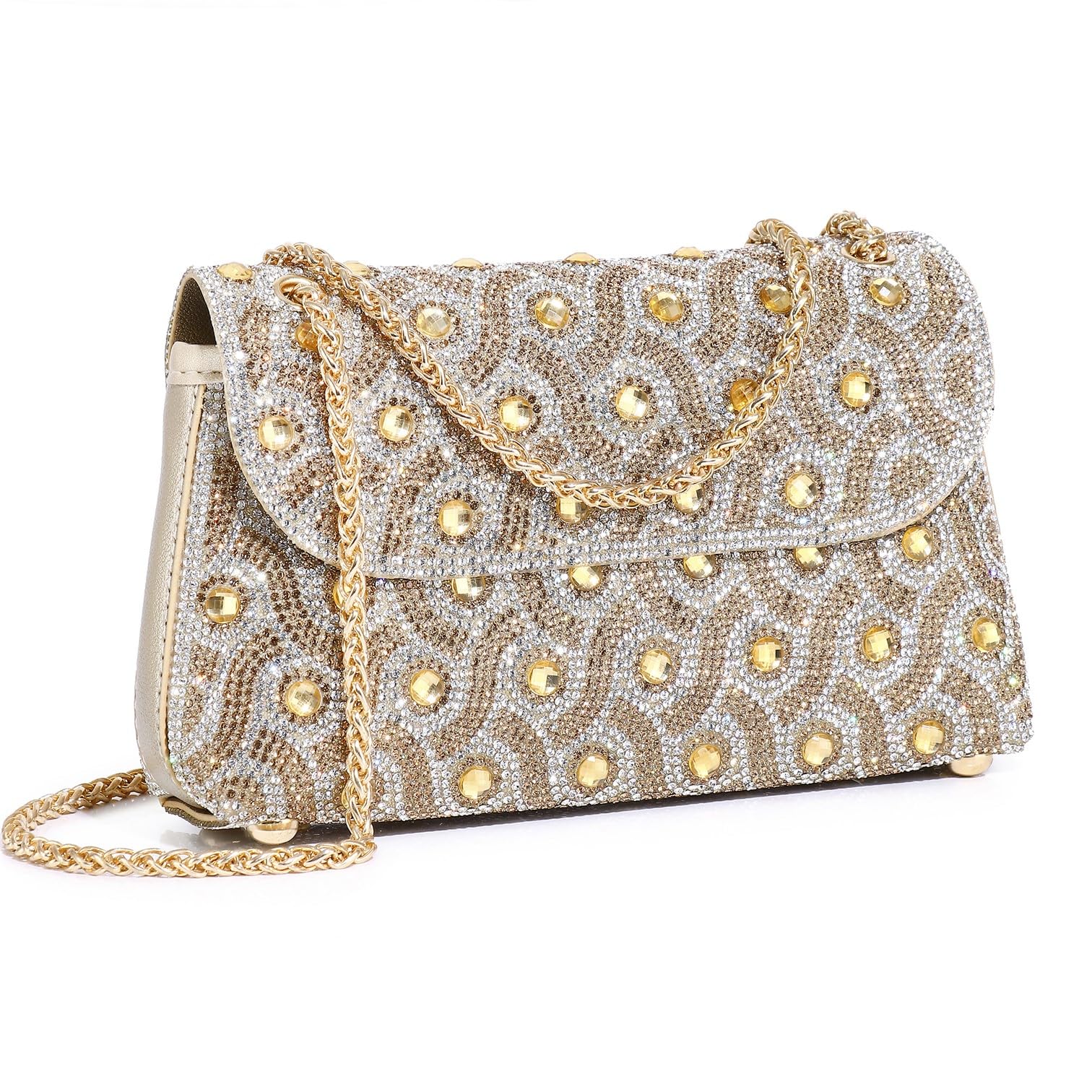 Sparkling Crystal Evening Bag for Women - Elegant Crossbody Shoulder Bag & Clutch Purse for Cocktail, Prom, Party & Wedding | Perfect for Formal Events & Special Occasions