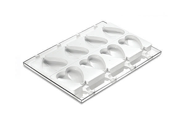 Silikomart Heart-Shaped Ice Cream Mold - Premium Silicone Dessert Maker for Homemade Gelato, Sorbet & Chocolates - Perfect for Valentine's Day, Birthday Parties & Romantic Desserts
