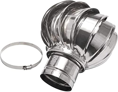 Stainless Steel Rotating Chimney Cowl Cap - 150mm Anti-Downdraught Spinner for Standard Chimney Pots | Weatherproof Roof Ventilation Solution for Homes & Fireplaces