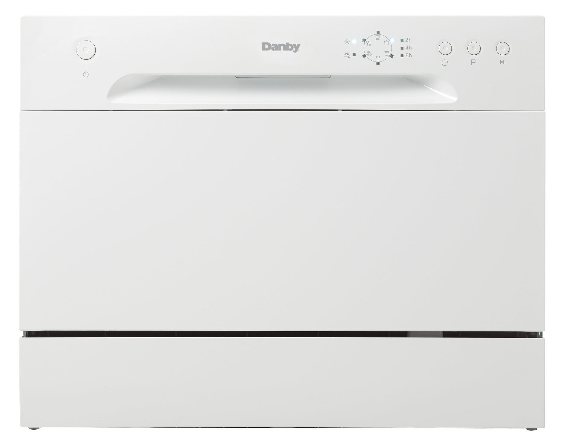 Danby DDW621WDB Compact Countertop Dishwasher - 6 Place Settings, 6 Wash Cycles, Silverware Basket | Energy Star Certified, Low Water Usage & Quiet Operation | Perfect for Apartments, RVs, Small Kitchens & Office Break Rooms