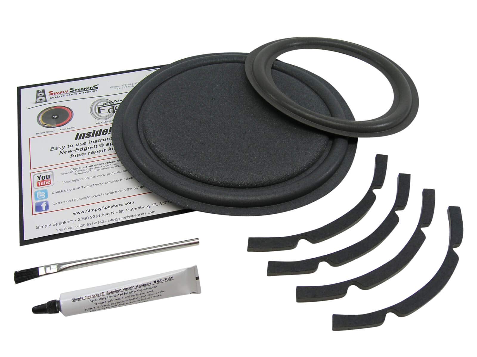 Velodyne V-810XB Subwoofer Repair Kit with VA-907 Speaker, Passive Radiator & Gasket (FSK-V810XB) - Perfect for Home Theater & Audio System Upgrades