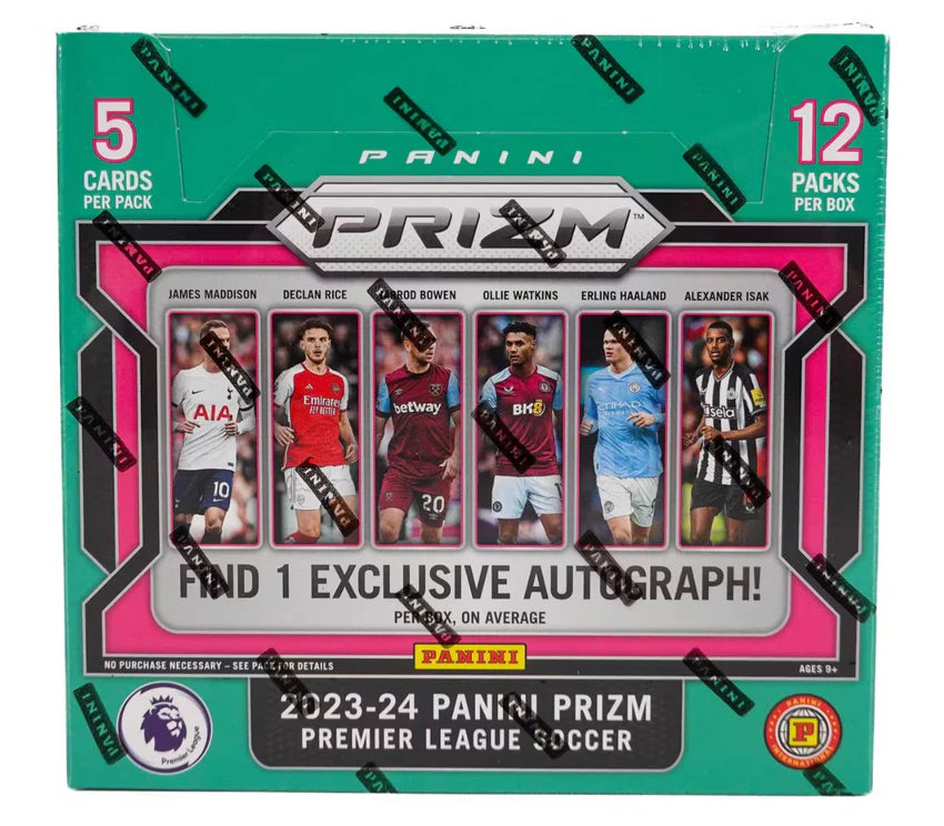 2023-2024 Panini Prizm Premier League EPL Soccer Hobby International Box - 24 Packs with Autograph & Memorabilia Cards - Perfect for Soccer Collectors & Fantasy League Fans