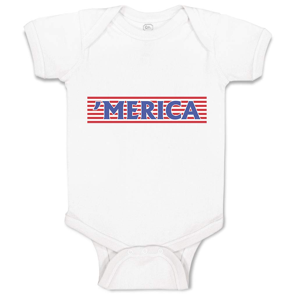 Custom Patriotic Baby Bodysuit - Funny 4th of July Cotton Onesie for Boys & Girls - Perfect for Independence Day Celebrations & Family Photos