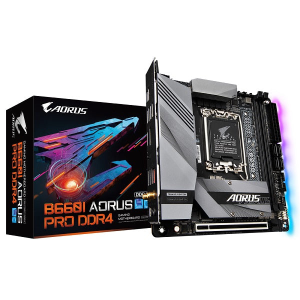 Gigabyte B660I AORUS PRO DDR4 Mini ITX Motherboard - LGA 1700 Socket for 12th Gen Intel Core i3/i5/i7/i9 CPUs | Compact Gaming PC Build, Home Theater & Office Desktop Computer