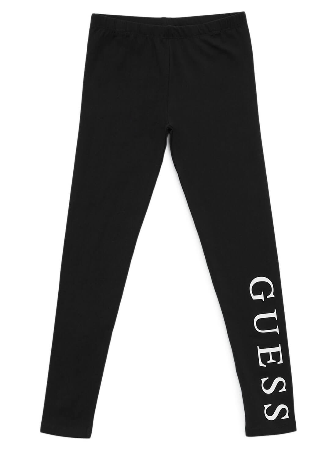 Black Logo Kids Leggings for Girls & Boys (Size 7-16) - Comfortable Stretchy Leggings for School, Play & Everyday Wear