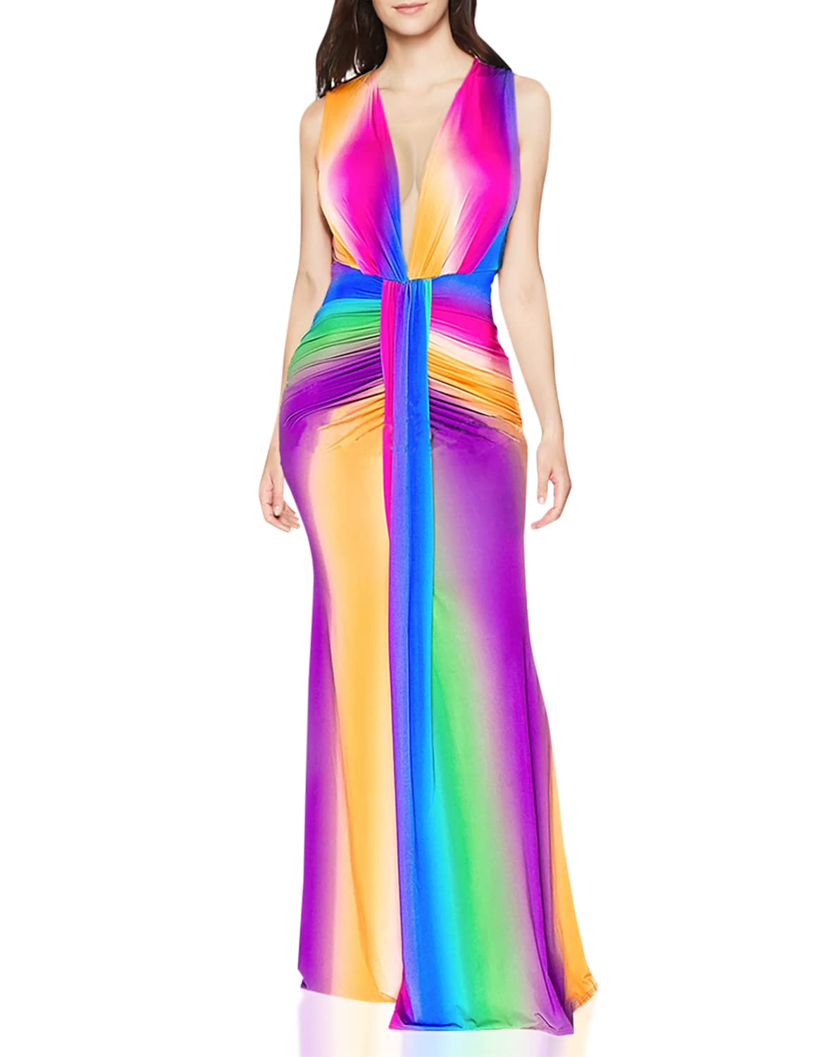 Sexy Floral Strappy Backless Maxi Dress for Women - Bodycon Evening Party Long Dress - Perfect for Date Night, Club Wear & Summer Vacations