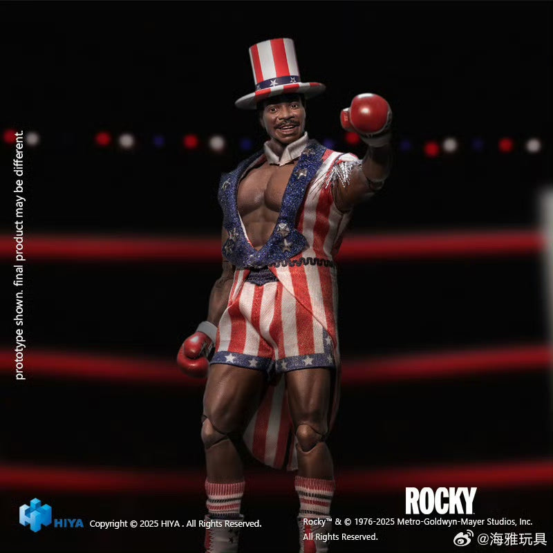 Pre-Order Hiya Toys 16cm 1/12 Scale Exquisite Super Series Rocky Balboa vs Apollo Creed Action Figures - Perfect for Collectors & Movie Scene Displays