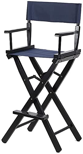 Livronic Outdoor Portable Canvas Folding Chair - Solid Wood Director Chair for Artists, Makeup & Bar Use - Perfect for Garden, Beach, Cinema & Camping Scenes