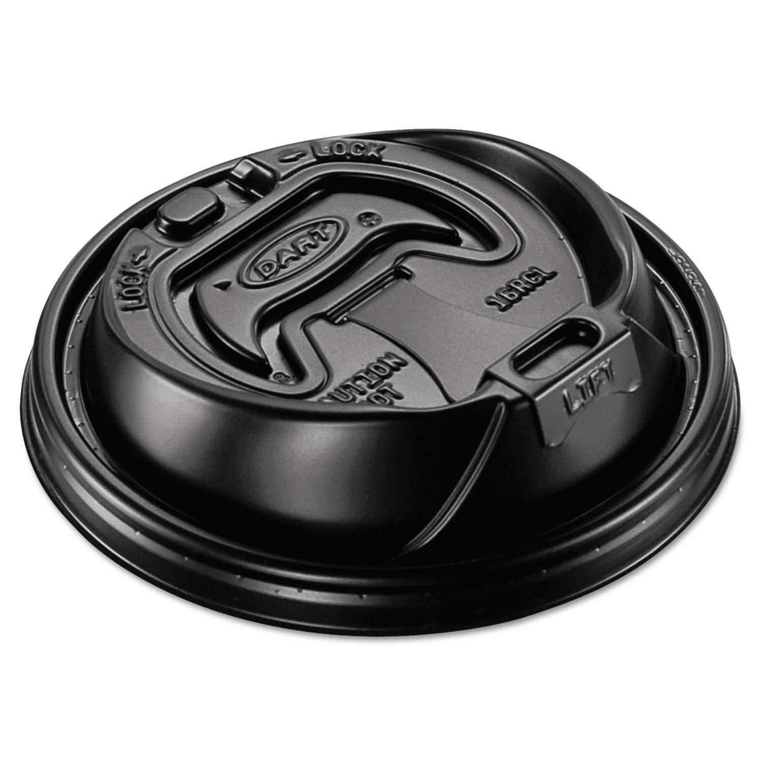 Optima Hot Cup Lids for 12-24oz Cups - 100 Pack (10 Sleeves) - Black - Perfect for Coffee Shops, Restaurants, and Takeout Services