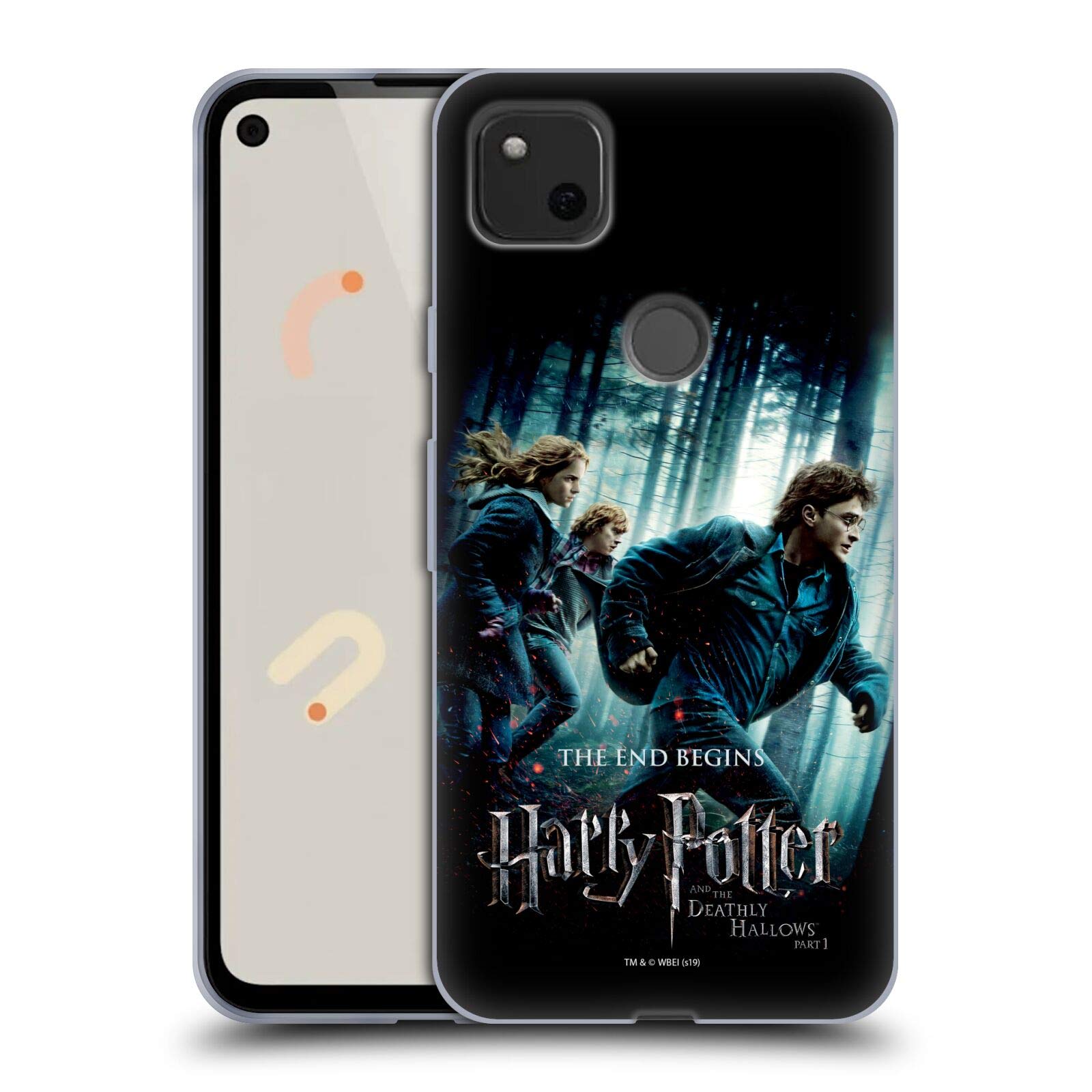 Harry Potter Deathly Hallows Case for Google Pixel 4a - Soft Gel Cover for Fans