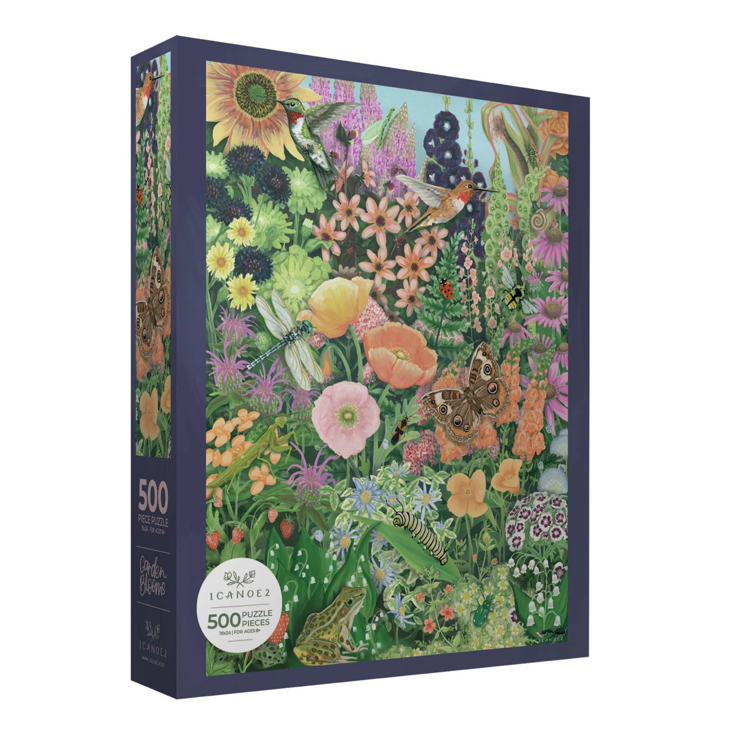 500 Piece Jigsaw Puzzle - Beautiful Garden Blooms Floral Landscape - Perfect for Family Game Night & Relaxation
