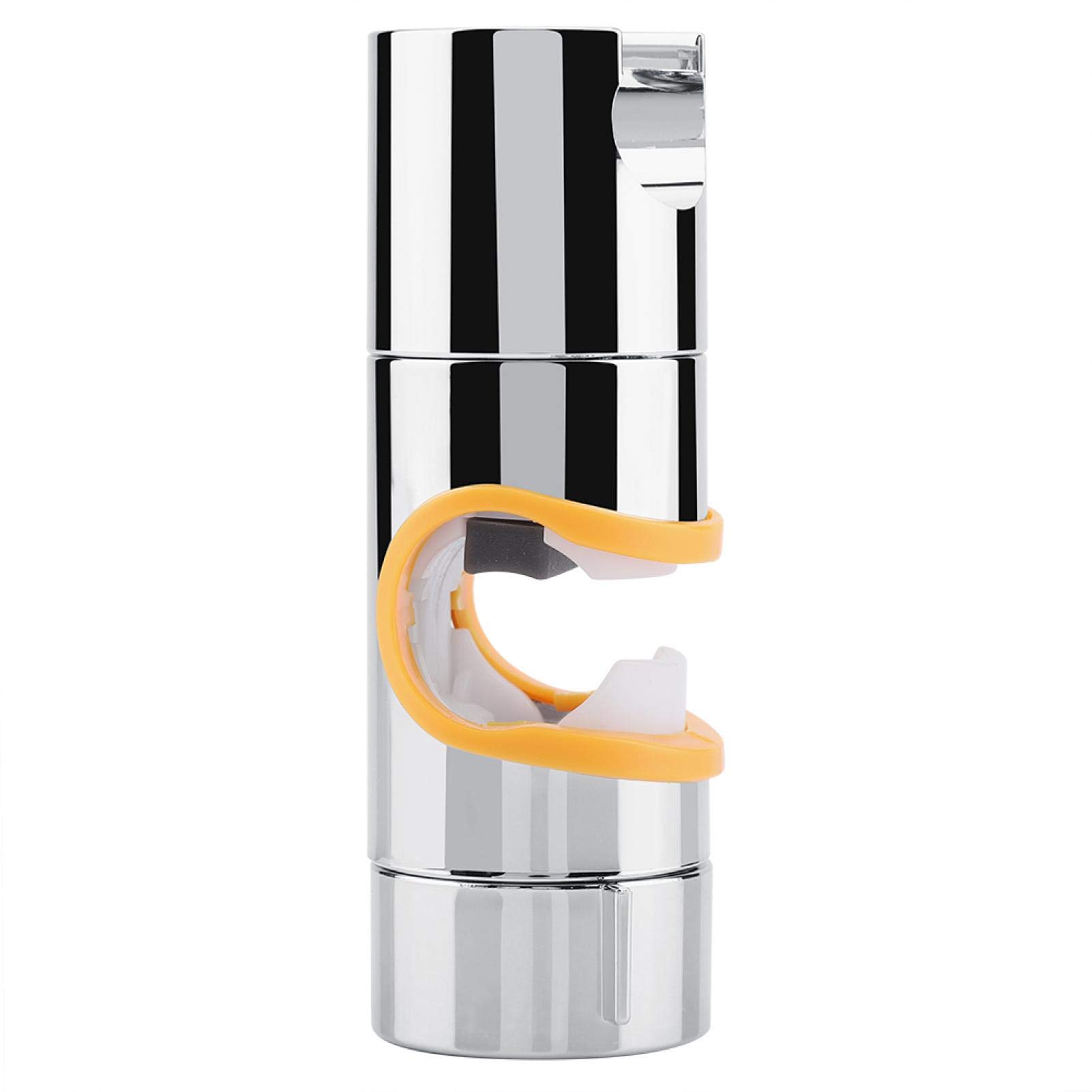 Durable ABS Adjustable Shower Head Holder Bracket - Chrome Shower Rail Slider with Large Replacement Shower Head (Orange) | Perfect for Bathroom Renovation & Modern Shower Upgrades