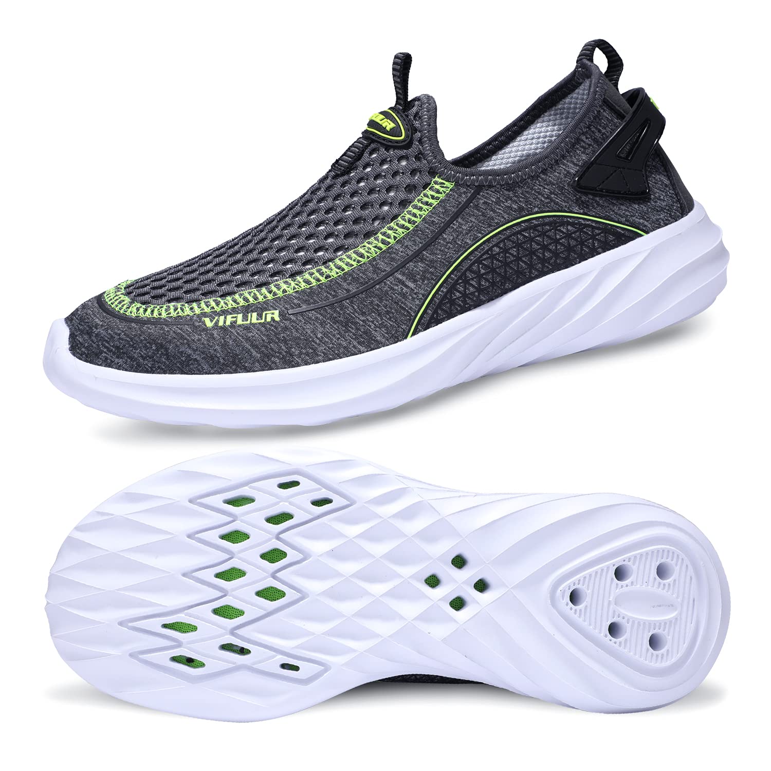**VIFUUR Water Shoes for Men & Women - Barefoot Aqua Sports Shoes for Beach, Surf, Walking, Kayaking, Boating & Pool - Lightweight & Quick-Dry for Outdoor Water Activities**