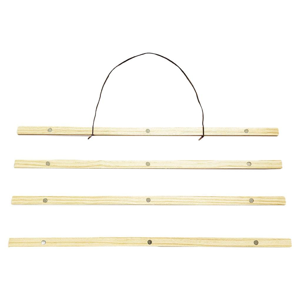 Kedelack Magnetic Poster Hanger Frame - Light Wood Wooden Magnetic Canvas Art Hanging Kit for Prints & Posters (31cm/41cm) | Perfect for Home Decor, Office Wall Art & Gallery Display
