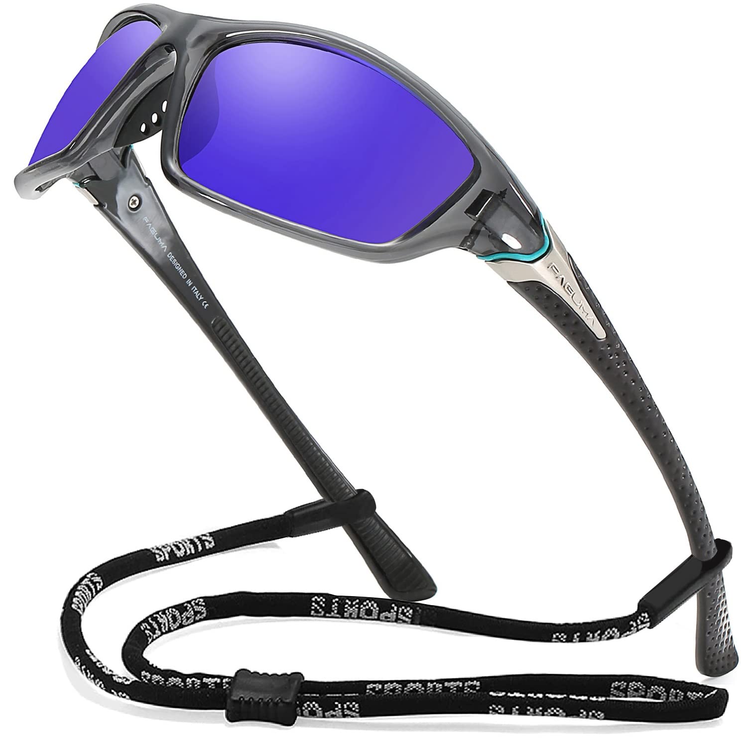 FAGUMA Polarized Sports Sunglasses for Men - UV400 Protection for Cycling, Driving, Fishing - Lightweight & Durable for Outdoor Activities