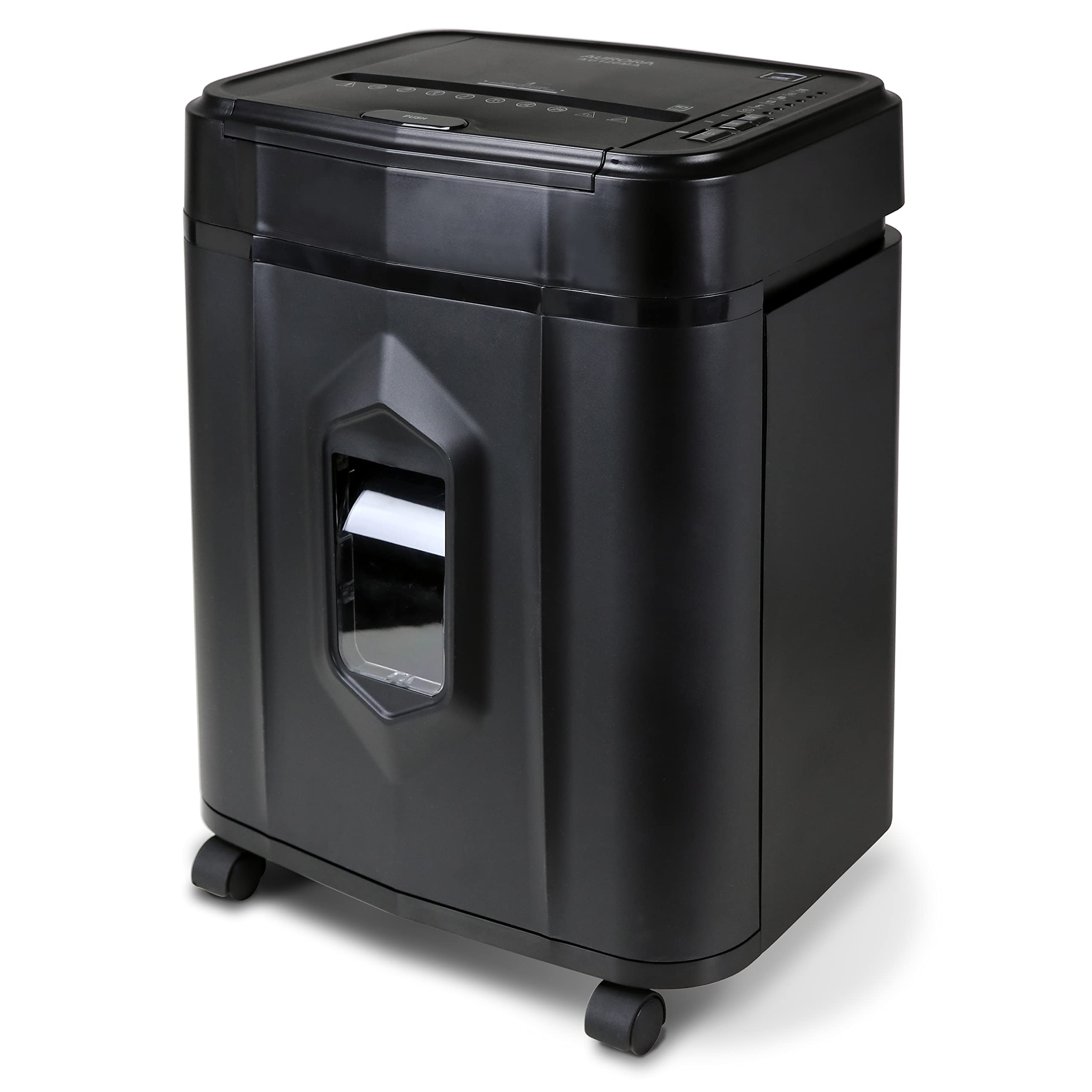 Aurora 120-Sheet Auto Feed High Security Micro-Cut Paper Shredder - 30 Minute Continuous Run Time, Black - Perfect for Office Document Destruction & Home Security Use