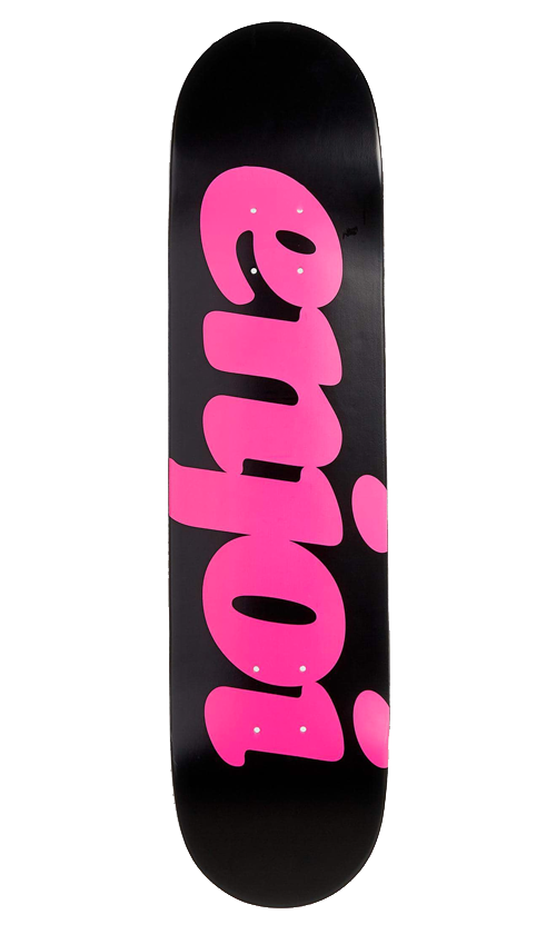 Enjoi Flocked HYB Black Skateboard Deck - 7.75 Inch Professional Skateboard for Street & Park Riding | Perfect for Tricks, Commuting & Skatepark Sessions