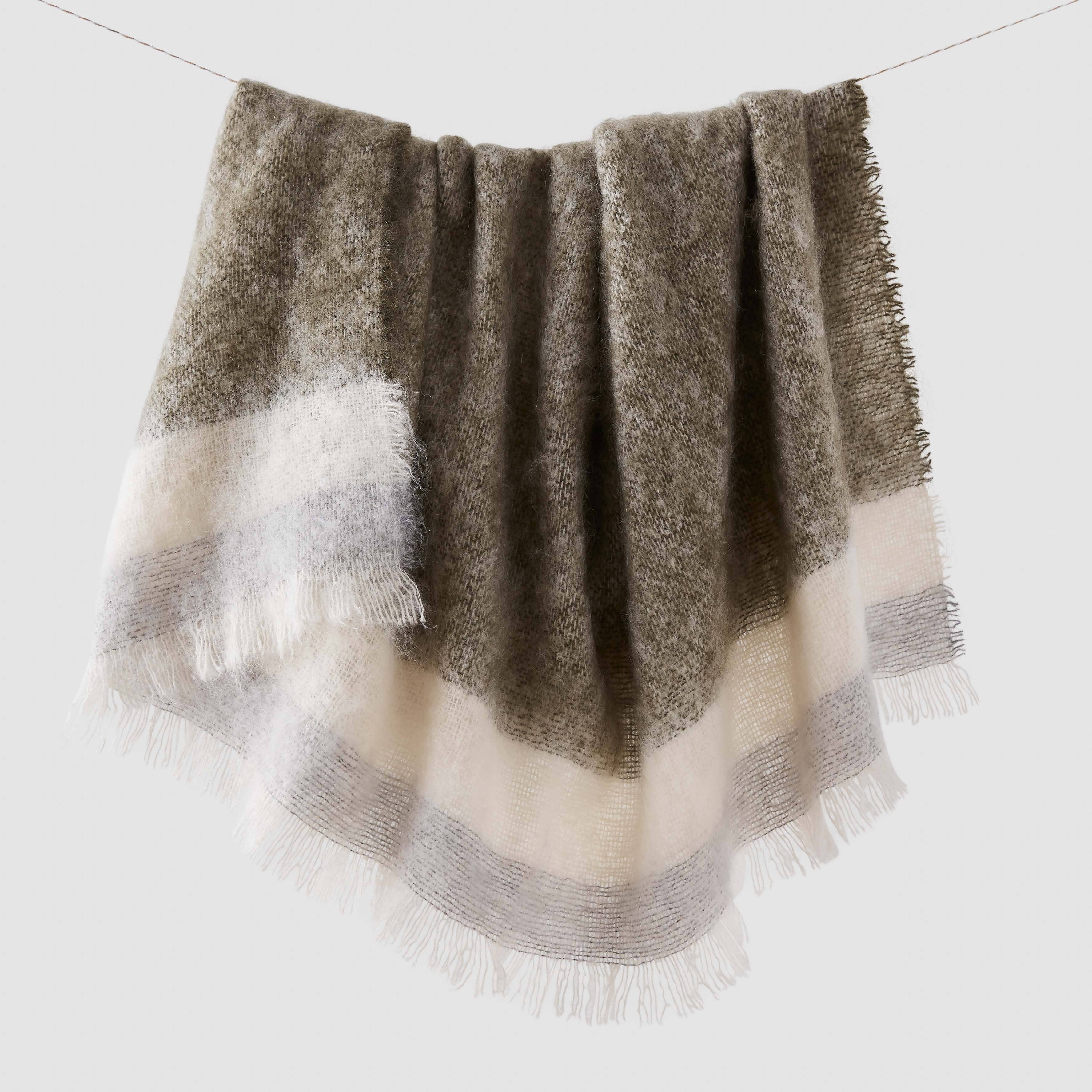 Luxury Mohair Throw Blanket - Soft & Warm Wool Throw for Couch, Bed, or Sofa - Perfect for Cozy Evenings, Gifts, and Home Decor