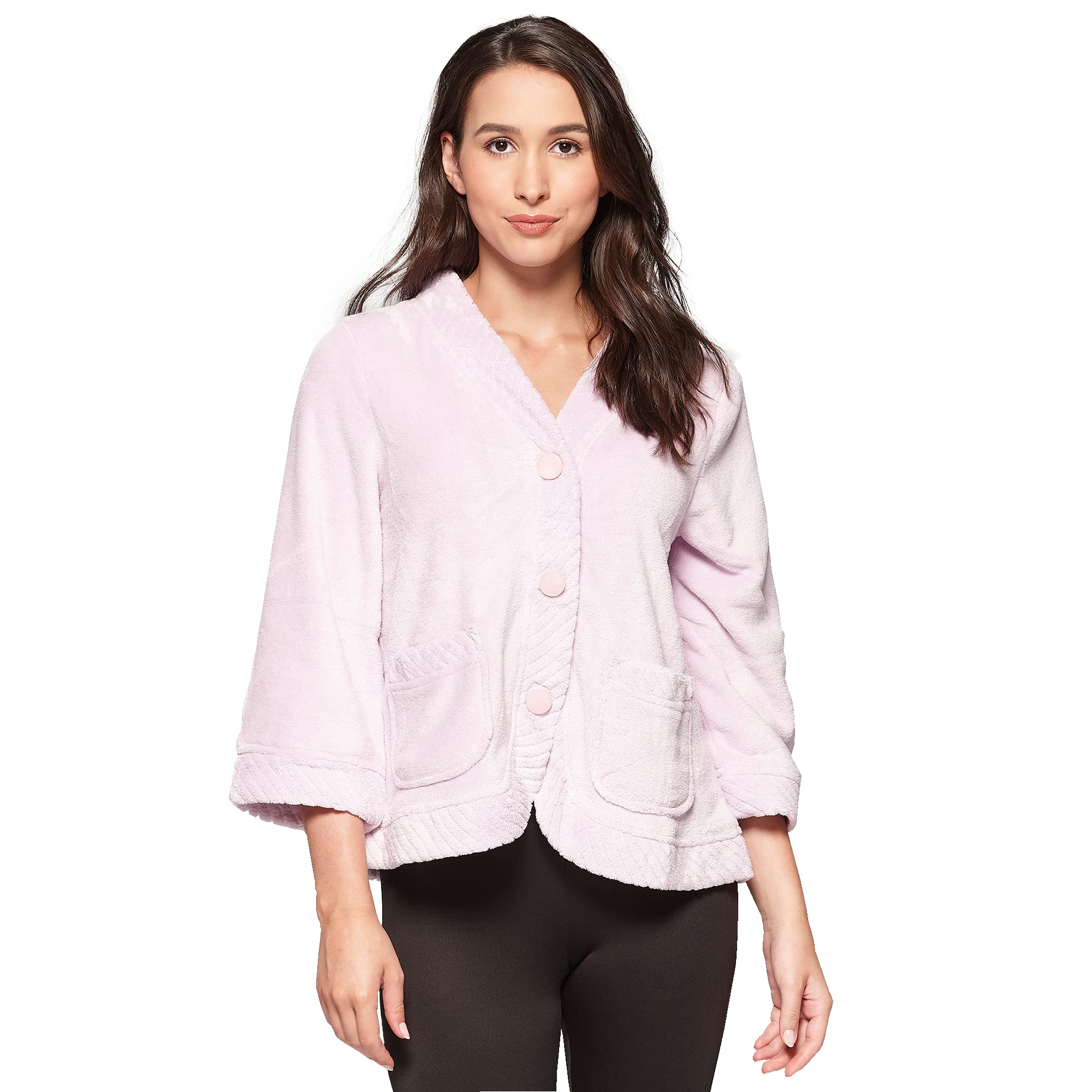 Women's Casual Bed Jacket with Velcro Openings - Soft & Comfortable Loungewear for Relaxing at Home, Nursing, or Post-Surgery Recovery