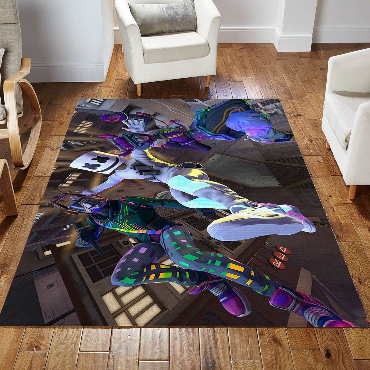 Non-Slip Gaming Rug with Game Characters - Soft Carpet for Living Room, Bedroom & Sofa Mat - Perfect for Gamers' Home Decor, Door Mat & Kitchen Floor Use