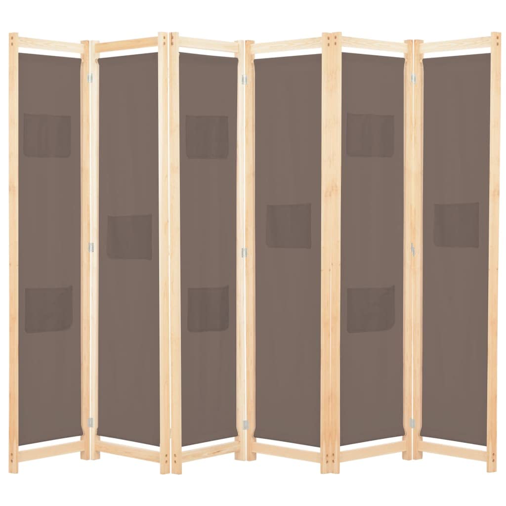 6-Panel Folding Privacy Room Divider Screen for Office, Bedroom, Living Room - 94.5