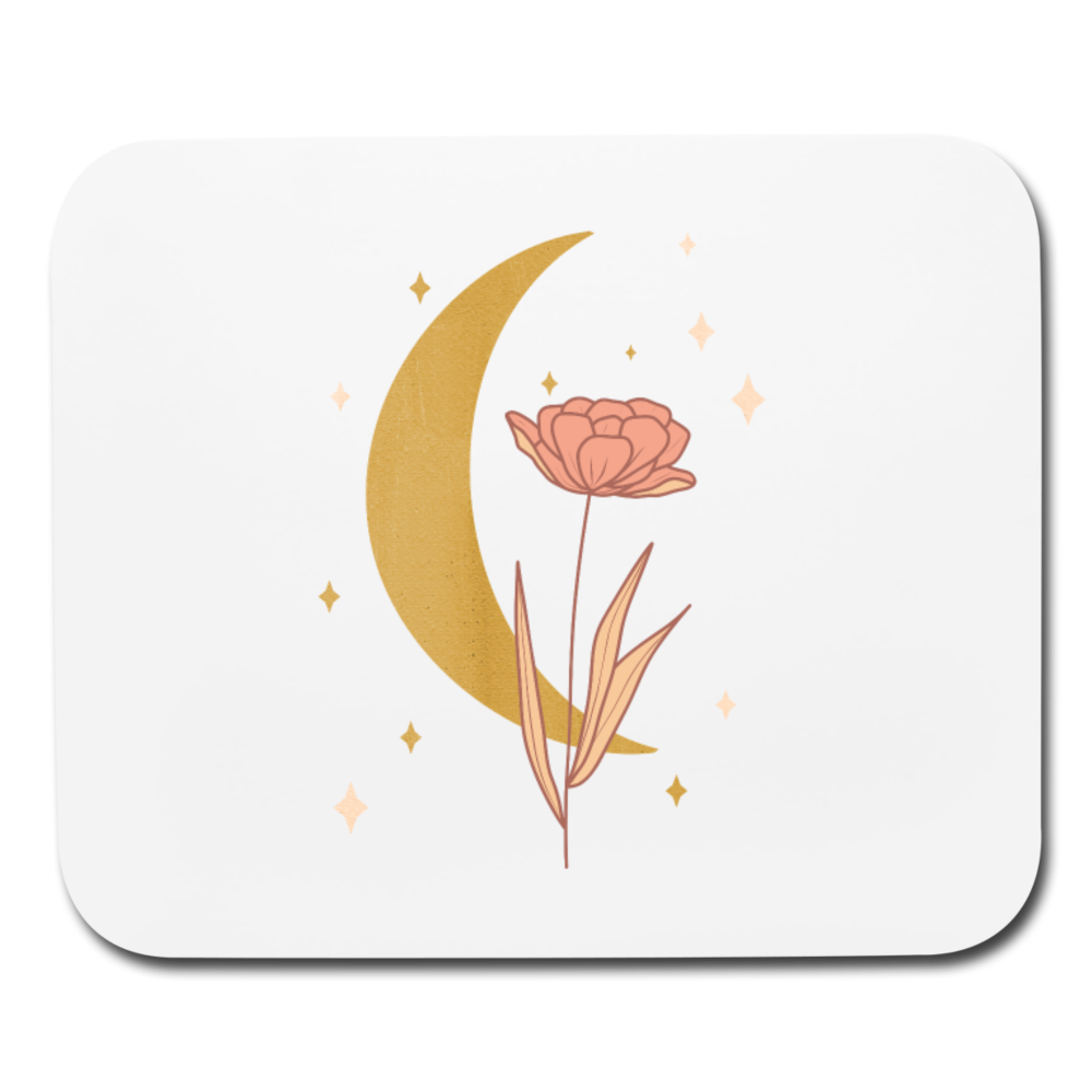 Moon Flower Mouse Pad - Non-Slip Gaming Mouse Mat with Stitched Edges for PC, Laptop, Office & Home Use - Perfect for Work, Gaming & Computer Accessories
