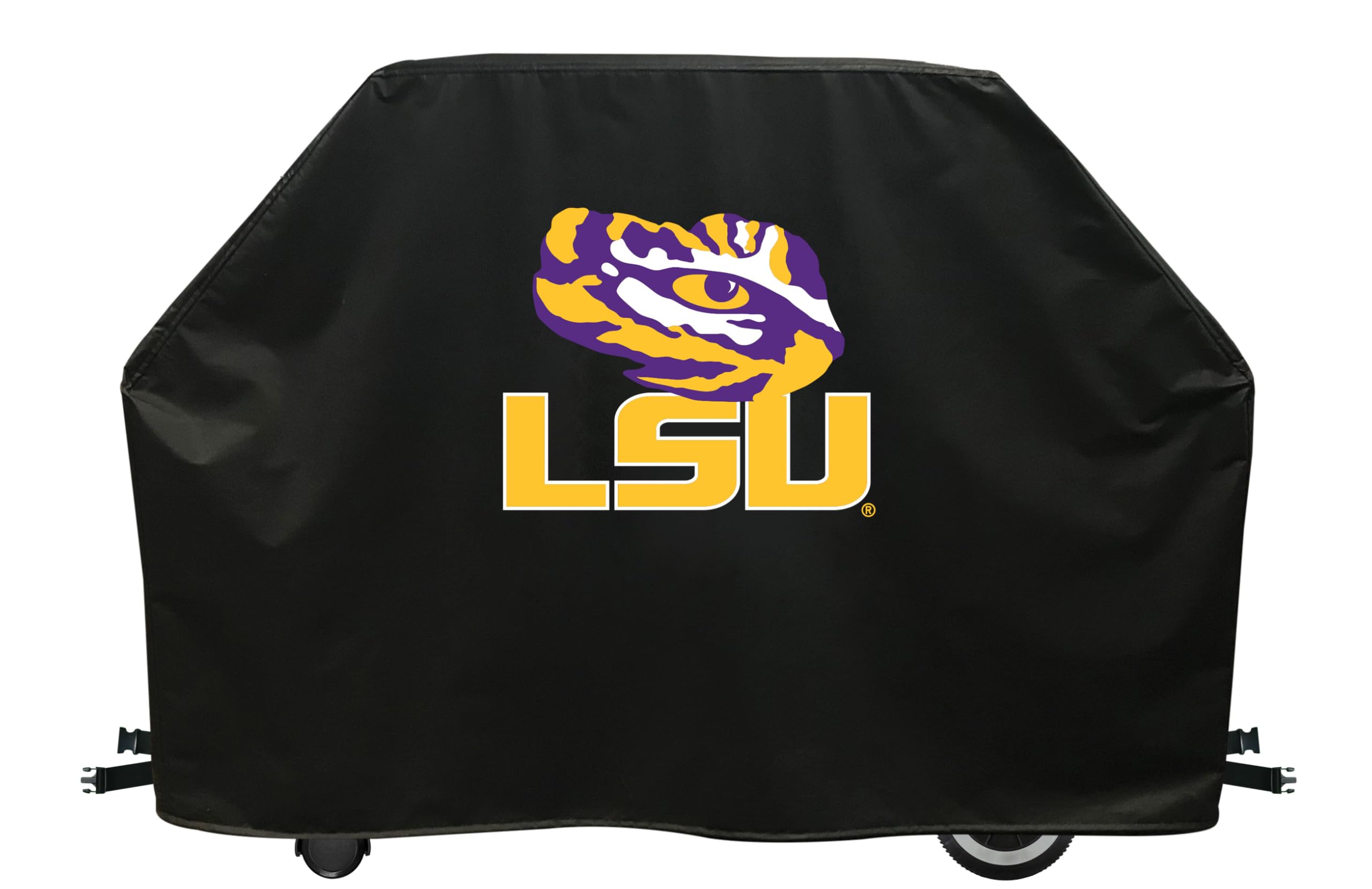 LSU Tigers Heavy Duty 72-Inch BBQ Grill Cover - Waterproof, UV Resistant, Fits Louisiana State University Gas & Charcoal Grills - Perfect for Tailgating, Backyard BBQs & Outdoor Parties