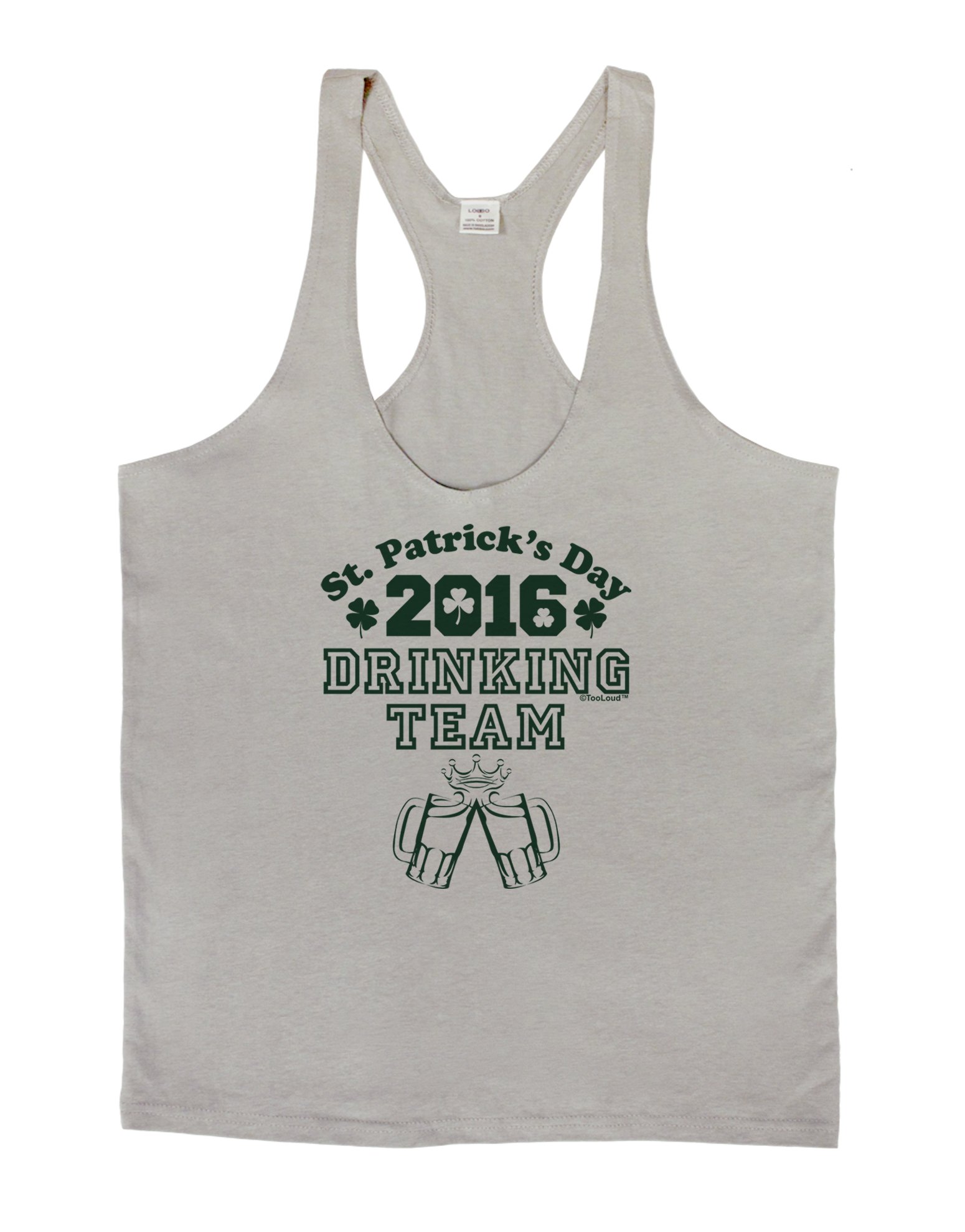 LOBBO TooLoud St. Patrick's Day Drinking Team Men's String Tank Top - Fun Party Outfit for Bar Hopping & Irish Pub Crawls