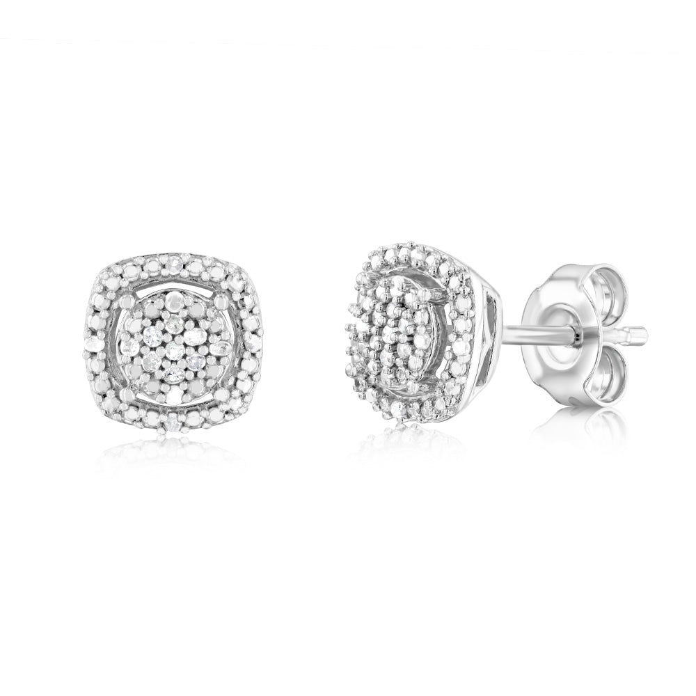 30-Piece Sterling Silver Diamond Stud Earrings Set - Perfect for Gifts, Parties, and Everyday Elegance