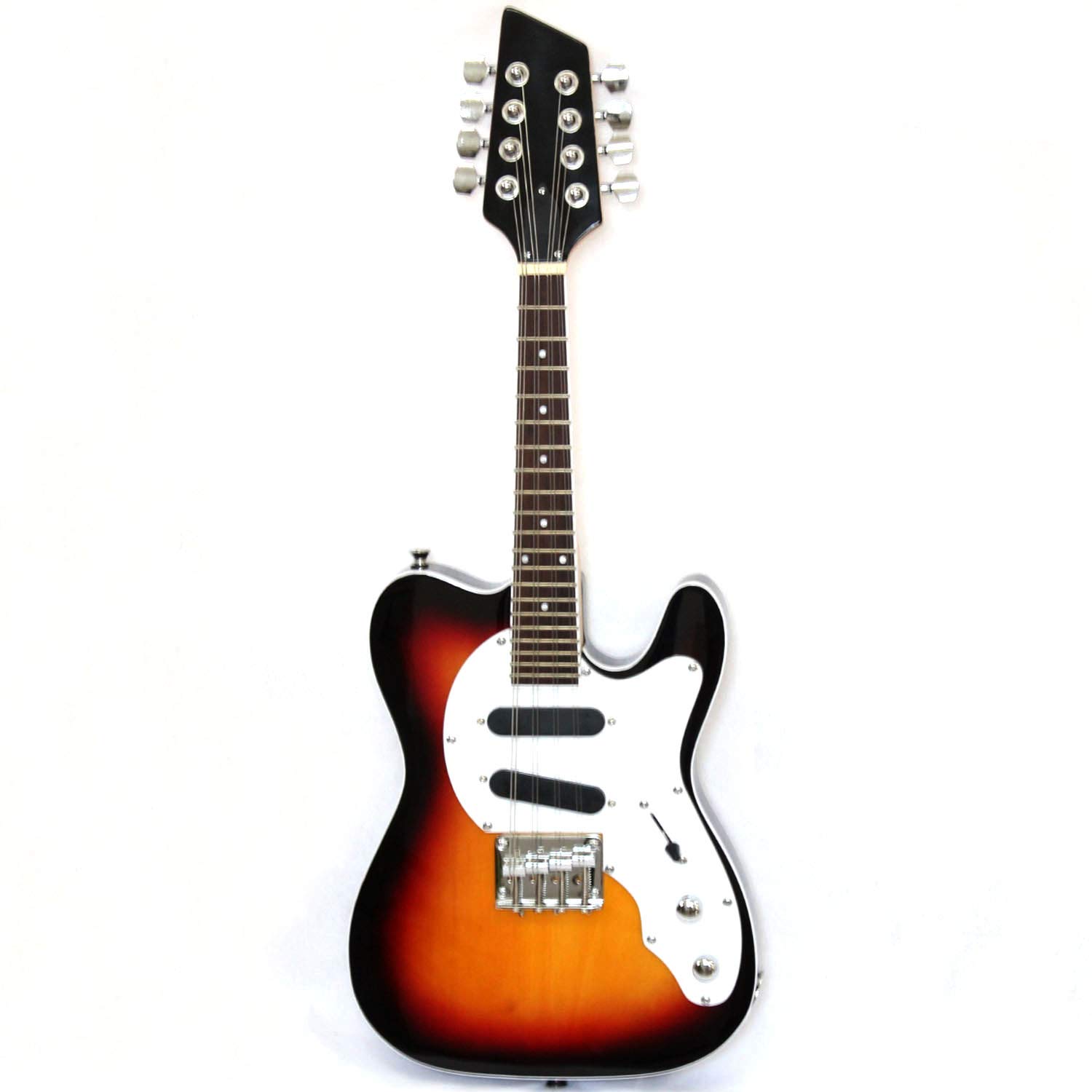 Musoo Brand Mandocaster Electric Mandolin - 8 String Solid Body Electric Mandolin for Professional Musicians & Beginners | Perfect for Bluegrass, Folk & Rock Performances