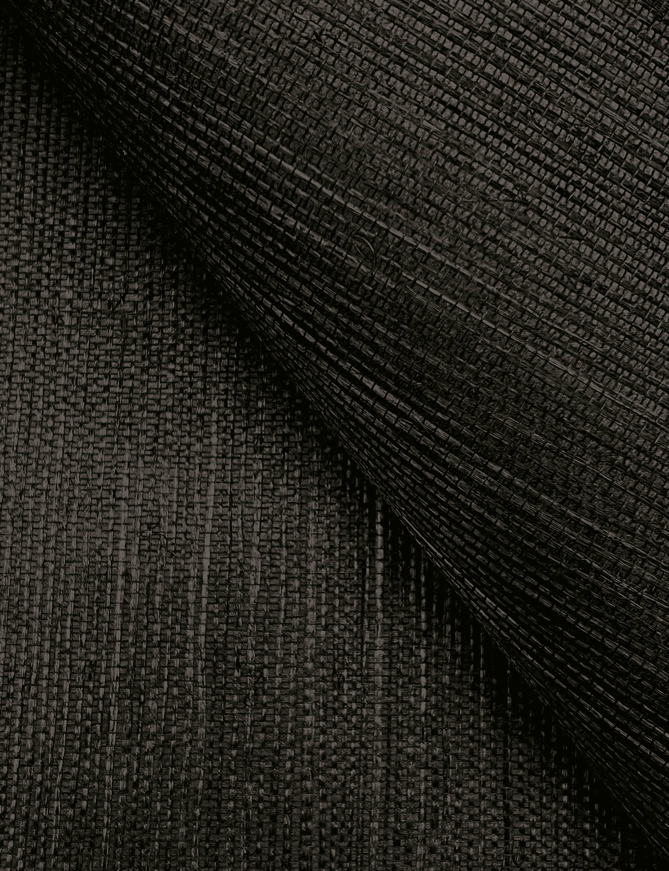 Beale Grasscloth Wallpaper Swatch - Premium Black Textured Wall Covering Sample for Living Room, Bedroom & Office Decor
