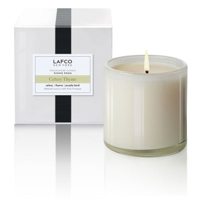 Celery & Thyme Scented Candles for Dining Room - Aromatherapy Soy Wax Candles for Relaxing Dinner Ambience & Home Decor