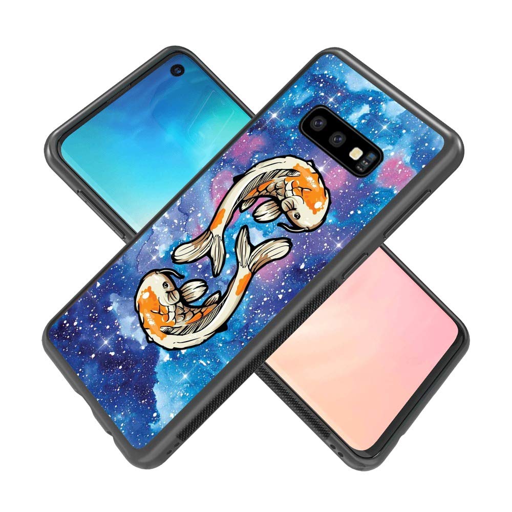 DragonCat Fish Samsung Galaxy S10e Case - Hard Shell Back Cover with Tire Pattern, Soft Edge TPU + PC Material, Black Phone Case for Samsung Galaxy S10e | Perfect for Outdoor Activities, Work & Daily Use