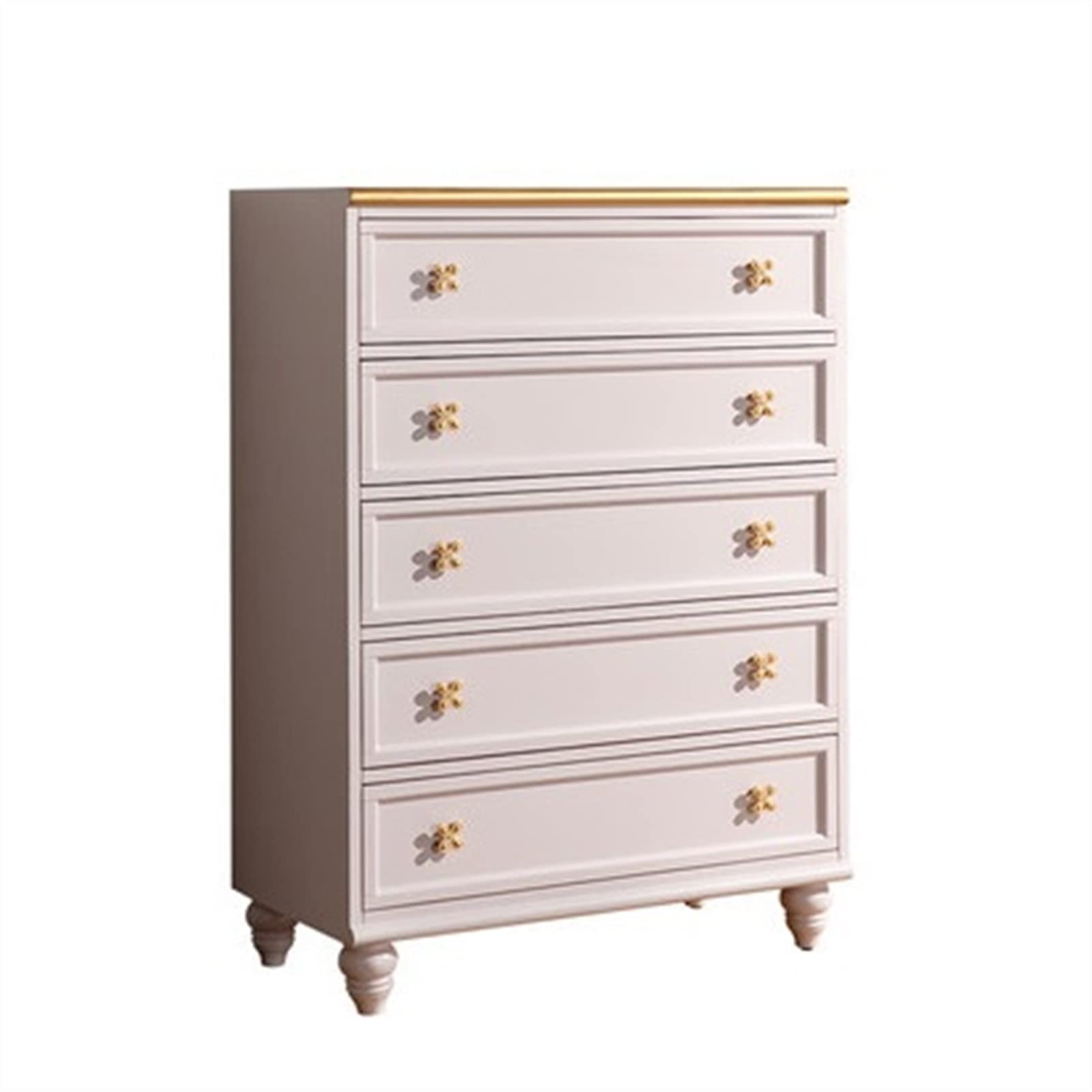 5-Drawer Pink Chest of Drawers for Bedroom - Spacious Storage Cabinet with Smooth Gliding Drawers | Perfect for Clothes, Toys & Home Organization in Dorm, Nursery or Living Room