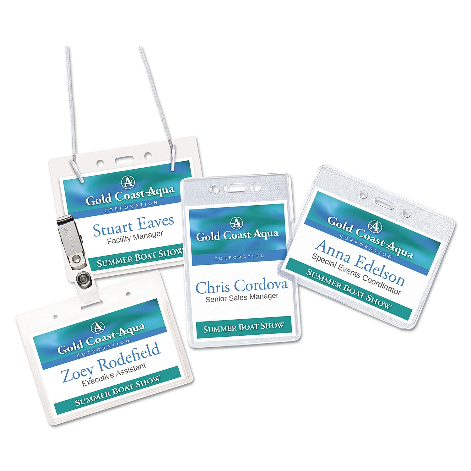 Clear Horizontal Badge Holders 4