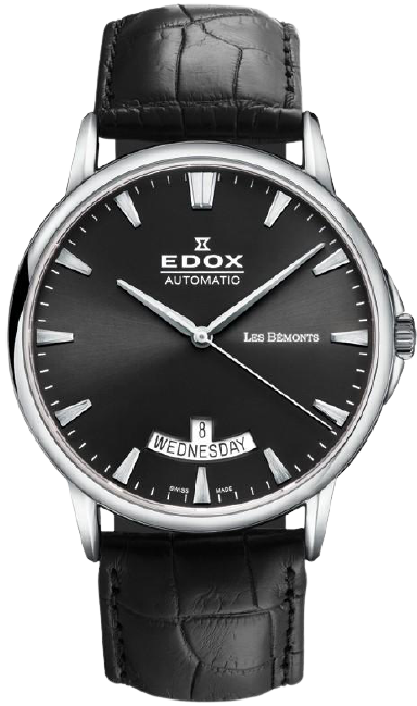 Edox Les Bemonts Day Date Automatic Watch 83015 3NIN - Luxury Swiss Timepiece for Men, Business & Formal Occasions