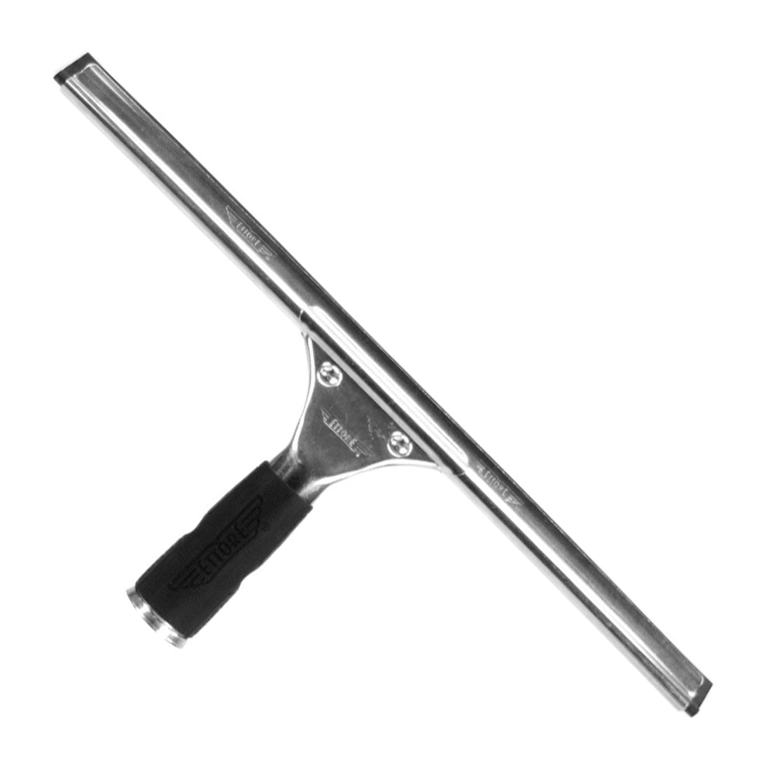 Ettore Premium Stainless Steel Squeegee with Comfortable Rubber Grip - Perfect for Window Cleaning, Shower Glass, Car Washing and Home Maintenance