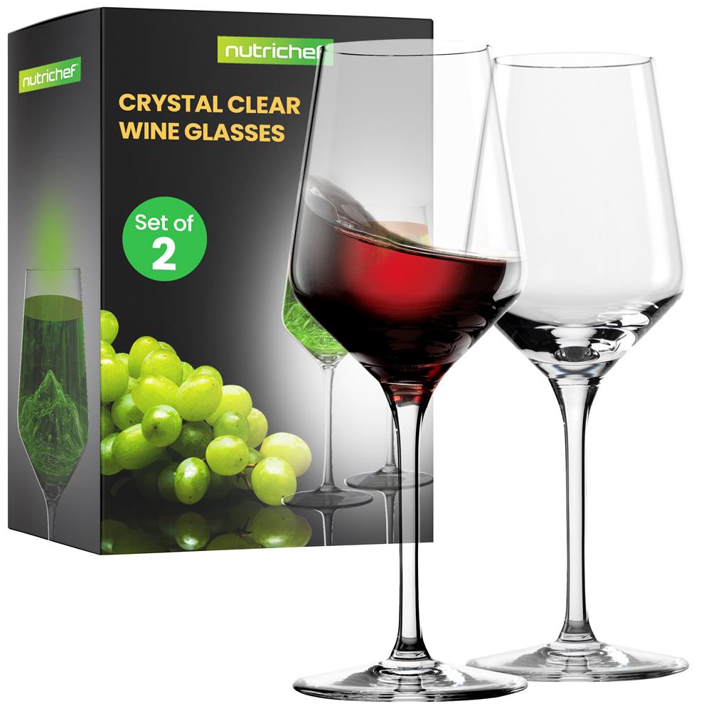 Premium Crystal Wine Glasses Set of 4 - Elegant Lead-Free Stemware for Red & White Wine - Perfect for Dinner Parties, Weddings & Romantic Evenings