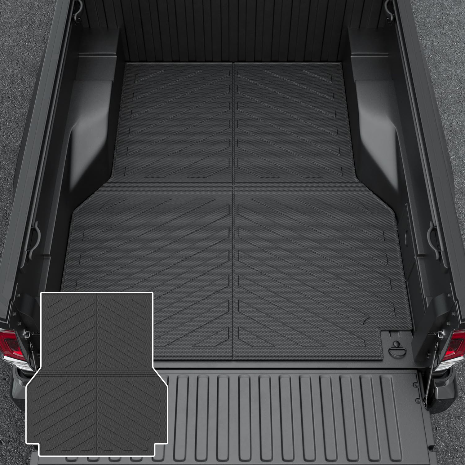 Xipoo TPE Truck Bed Mat for 2005-2023 Toyota Tacoma 5ft Short Bed - Non-Slip Protective Liner with Rice Grain Pattern | Durable Replacement Accessory for Hauling, Camping & Off-Road Adventures