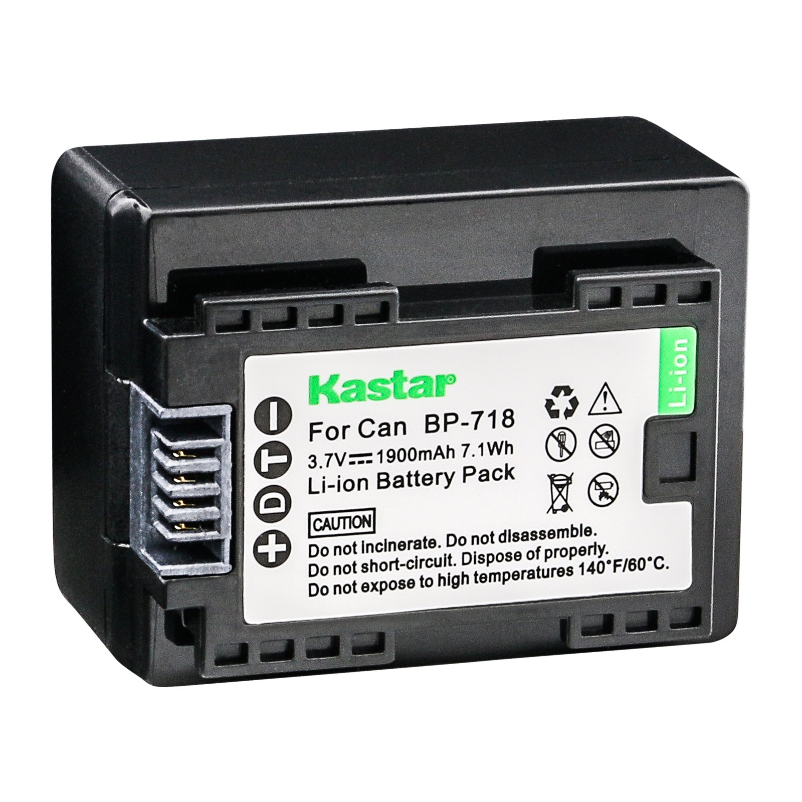 Kastar BP718 Replacement Battery for Canon BP-718 BP-727 - Compatible with Canon VIXIA HF M50/M52/M500, R30/R32/R40/R42/R50/R52/R60/R62/R70/R72/R80/R82/R300/R400 Camcorders - Perfect for Travel Vlogging & Outdoor Filming