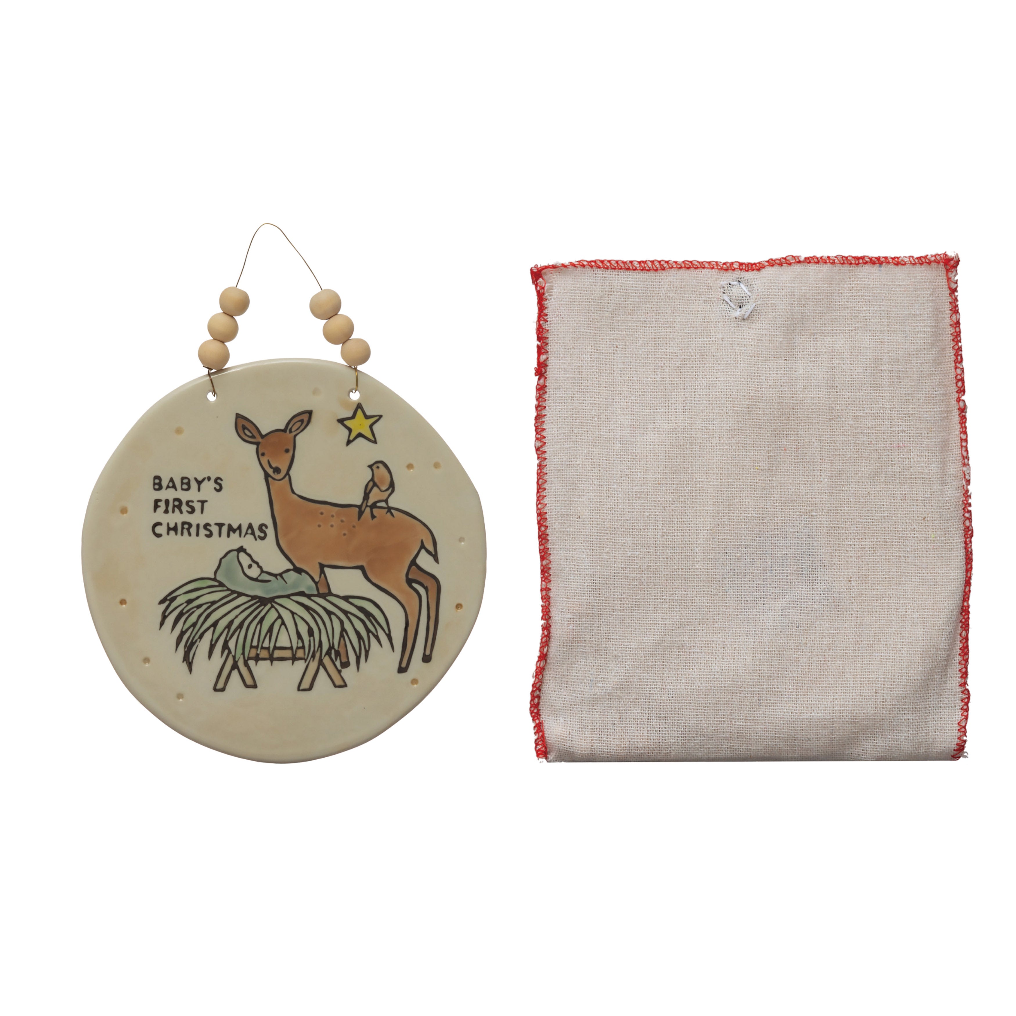 First Christmas Ornament with Nativity Scene in Gift Bag - Perfect for Baby's First Christmas, Holiday Decorations & Family Keepsakes