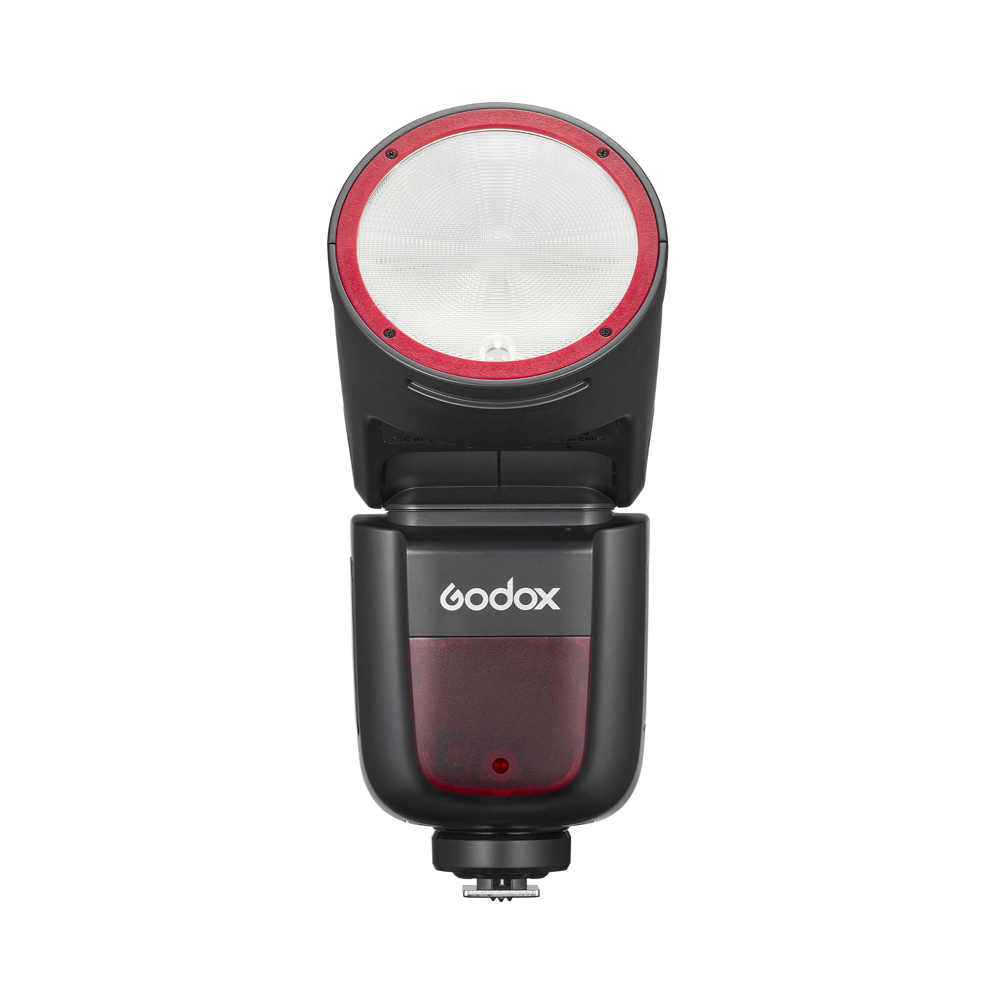 Godox V1 Flash Speedlite for Fujifilm Cameras with Red Ring - Professional On-Camera Lighting for Wedding, Portrait & Event Photography