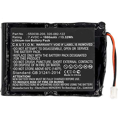 Synergy Digital Printer Battery - High Capacity 1800mAh Li-ion 7.4V Replacement for ONeil 550038-200 & 320-082-122 Printer Models | Perfect for Retail, Warehouse & Office Label Printing