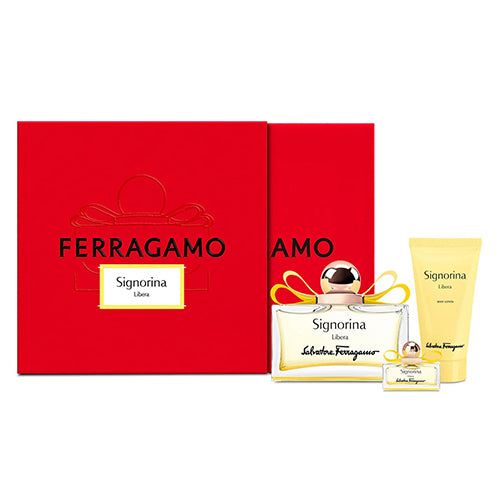Salvatore Ferragamo Signorina Libera 3-Piece Perfume Gift Set for Women - Floral Fruity Fragrance, Perfect for Birthday, Anniversary & Valentine's Day Gifts