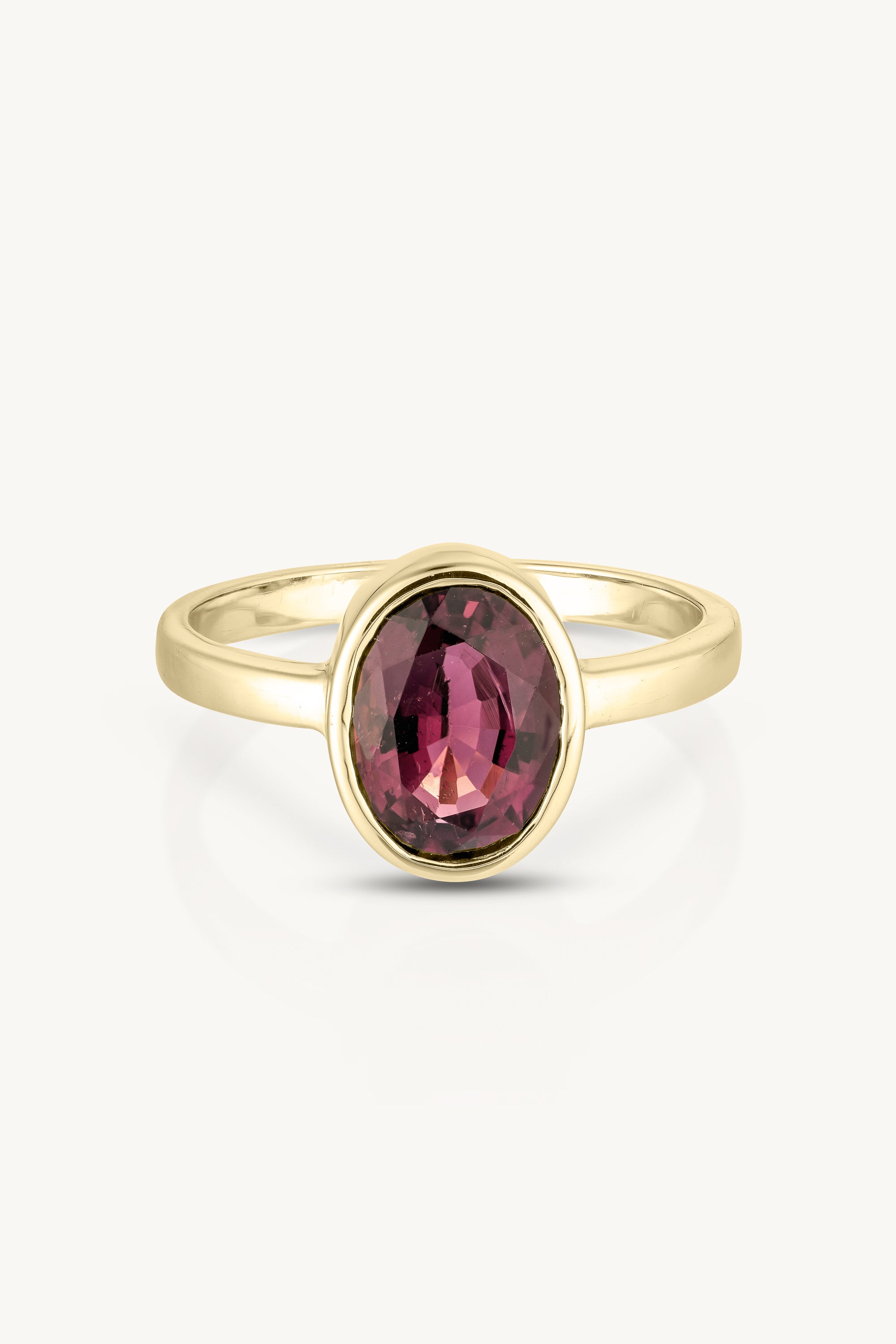 Bezel Set Oval Tourmaline Ring - Genuine Gemstone Jewelry for Women - Perfect for Engagement, Anniversary & Special Occasions